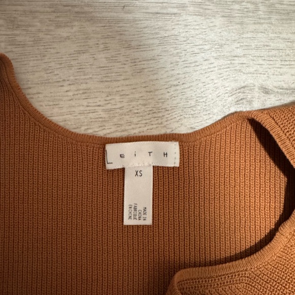 Leith Ribbed Maxi Tank Dress — Rust Brown - Picture 3 of 3